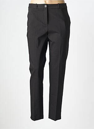 Pantalon slim tissage popeline taille normale noir JULIE GUERLANDE femme
