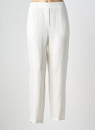 Pantalon slim taille élastique taille normale blanc DEVERNOIS femme