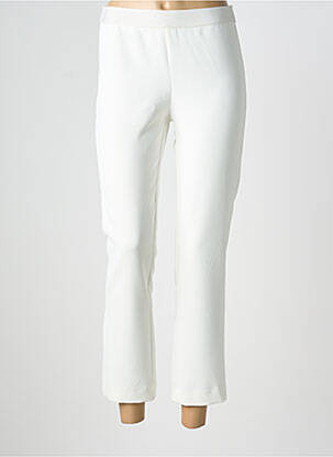 Pantalon 7/8 stretch taille normale blanc DEVERNOIS femme