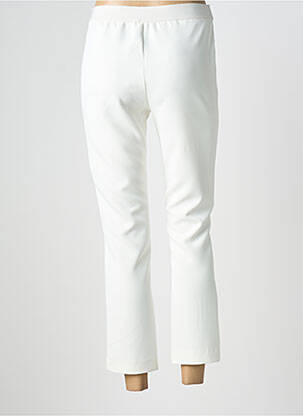 Pantalon 7/8 stretch taille normale blanc DEVERNOIS femme