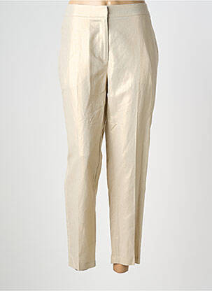 Pantalon chino fermeture zippée sous rabat boutonné taille normale or JULIE GUERLANDE femme