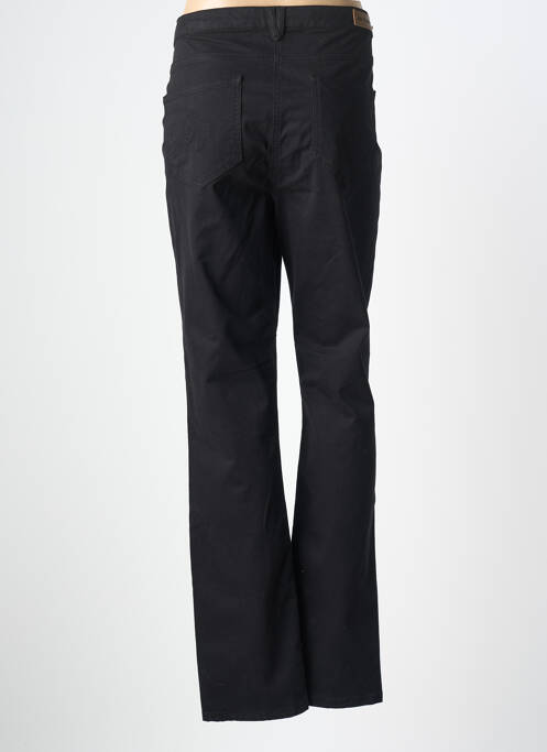 Pantalon slim tissage popeline taille normale noir JULIE GUERLANDE femme