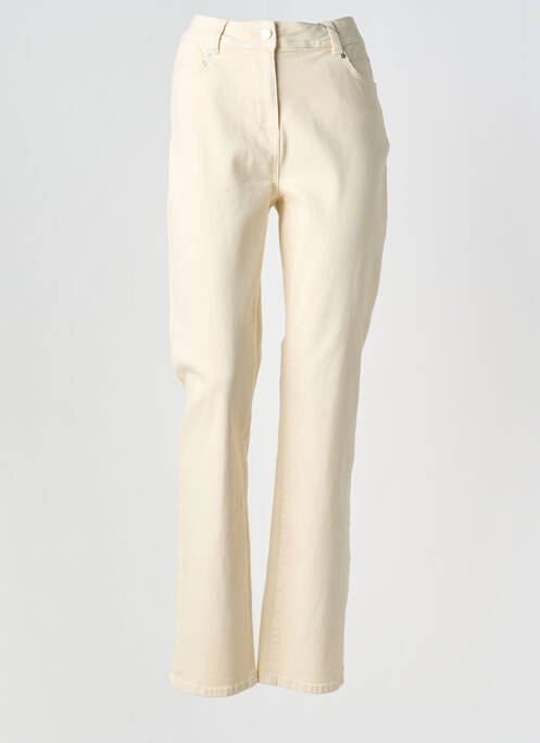 Jeans coupe slim tissage brut taille normale beige DIANE LAURY femme