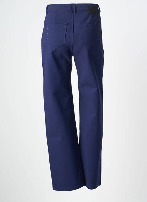 Pantalon droit stretch taille normale bleu SCORZZO femme