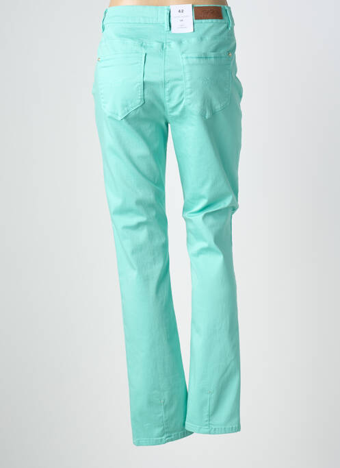 Jeans coupe slim tissage brut taille normale vert JULIE GUERLANDE femme
