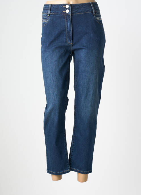 Jeans coupe slim tissage brut taille normale bleu JULIE GUERLANDE femme