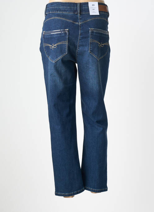 Jeans coupe slim tissage brut taille normale bleu JULIE GUERLANDE femme