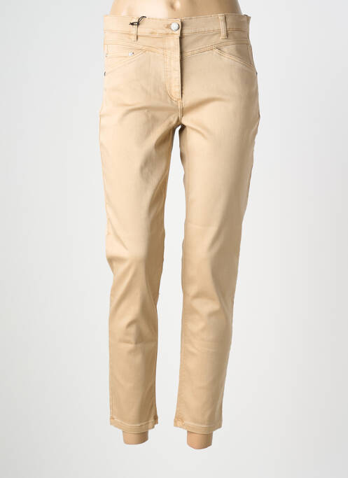 Pantalon slim tissage popeline taille normale beige BETTY BARCLAY femme