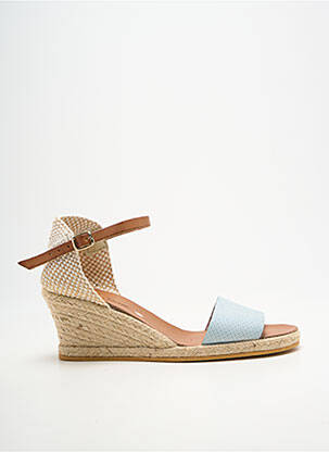 Espadrilles fermeture bride(s) talon de 4 à 6cm bleu BELLA STORIA femme