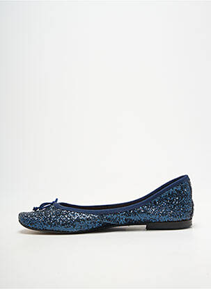 Ballerines bout carré talon plat jusqu'à 3cm bleu BELLA STORIA femme