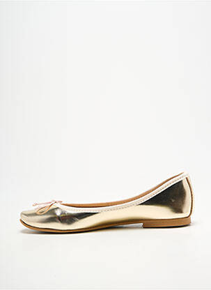 Ballerines tissage satiné talon plat jusqu'à 3cm or BELLA STORIA femme