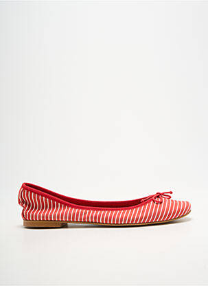 Ballerines bout carré talon plat jusqu'à 3cm rouge BELLA STORIA femme