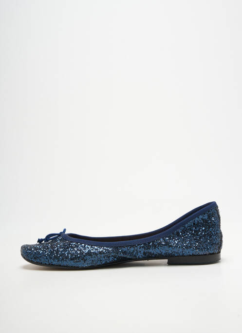 Ballerines bout carré talon plat jusqu'à 3cm bleu BELLA STORIA femme