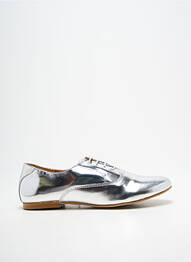 Derbies tissage satiné talon plat jusqu'à 3cm argent BELLA STORIA femme