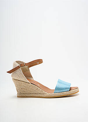 Espadrilles fermeture bride(s) talon de 4 à 6cm bleu BELLA STORIA femme