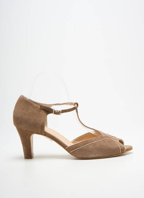 Sandales/nu pieds talon aiguille talon de 4 à 6cm marron ANDREA DAPHANE femme