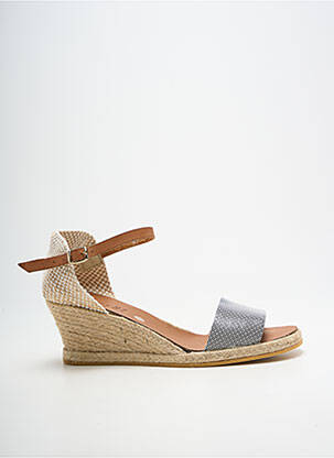 Espadrilles fermeture bride(s) talon de 4 à 6cm noir THIERRY 21 femme