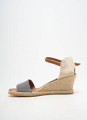 Espadrilles fermeture bride(s) talon de 4 à 6cm noir THIERRY 21 femme