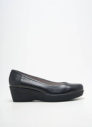 Escarpins tissage satiné talon de 4 à 6cm noir UNISA femme