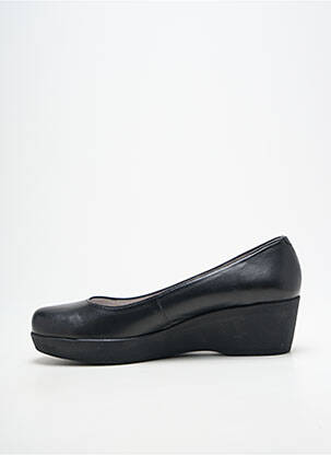 Escarpins tissage satiné talon de 4 à 6cm noir UNISA femme