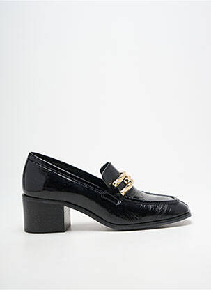 Mocassins tissage satiné talon de 4 à 6cm noir JB MARTIN femme