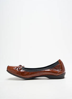 Ballerines matière lisse talon plat jusqu'à 3cm marron JB MARTIN femme