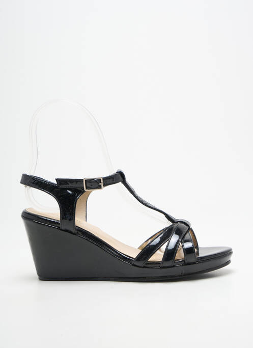 Sandales/nu pieds matière lisse talon de 7 à 9cm noir BELLA STORIA femme