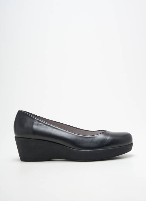 Escarpins tissage satiné talon de 4 à 6cm noir UNISA femme