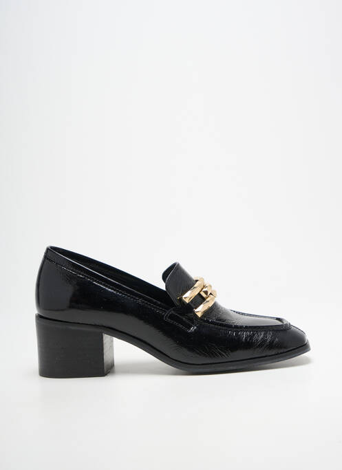 Mocassins tissage satiné talon de 4 à 6cm noir JB MARTIN femme