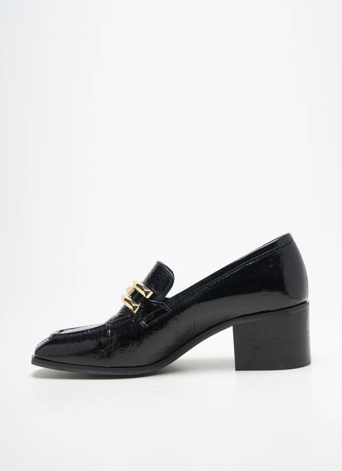 Mocassins tissage satiné talon de 4 à 6cm noir JB MARTIN femme