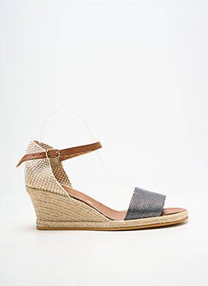 Espadrilles fermeture bride(s) talon de 7 à 9cm argent BELLA STORIA femme