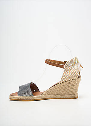 Espadrilles fermeture bride(s) talon de 7 à 9cm argent BELLA STORIA femme