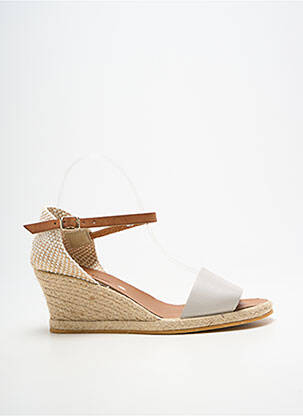 Espadrilles fermeture bride(s) talon de 4 à 6cm gris BELLA STORIA femme