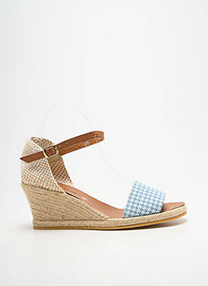 Espadrilles fermeture bride(s) talon de 4 à 6cm bleu BELLA STORIA femme
