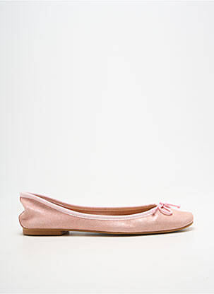 Ballerines tissage satiné talon plat jusqu'à 3cm rose BELLA STORIA femme