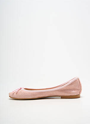 Ballerines tissage satiné talon plat jusqu'à 3cm rose BELLA STORIA femme