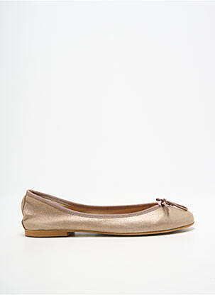 Ballerines tissage satiné talon plat jusqu'à 3cm or BELLA STORIA femme