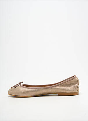 Ballerines tissage satiné talon plat jusqu'à 3cm or BELLA STORIA femme