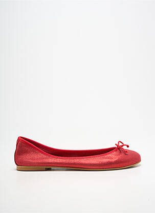 Ballerines tissage satiné talon plat jusqu'à 3cm rouge BELLA STORIA femme