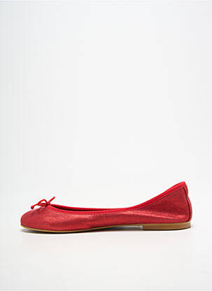 Ballerines tissage satiné talon plat jusqu'à 3cm rouge BELLA STORIA femme