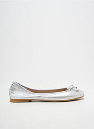 Ballerines tissage satiné talon plat jusqu'à 3cm argent BELLA STORIA femme