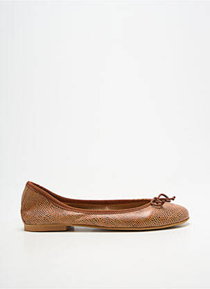 Ballerines bout rond talon plat jusqu'à 3cm marron BELLA STORIA femme