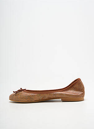 Ballerines bout rond talon plat jusqu'à 3cm marron BELLA STORIA femme