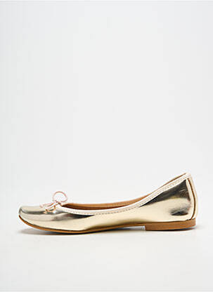 Ballerines tissage satiné talon plat jusqu'à 3cm or BELLA STORIA femme