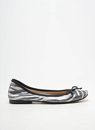 Ballerines tissage satiné talon plat jusqu'à 3cm noir BELLA STORIA femme