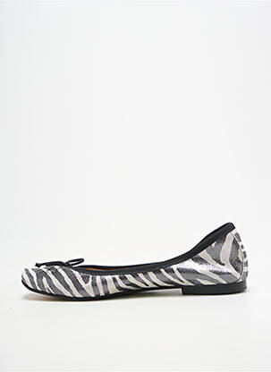 Ballerines tissage satiné talon plat jusqu'à 3cm noir BELLA STORIA femme