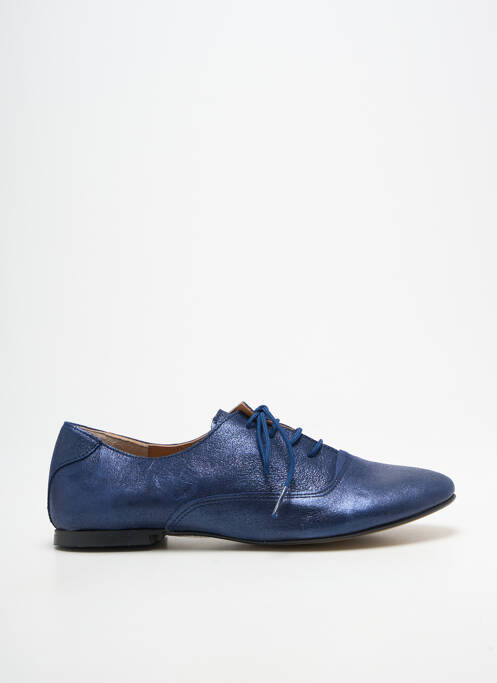 Derbies tissage satiné talon plat jusqu'à 3cm bleu BELLA STORIA femme