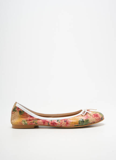 Ballerines bout rond talon plat jusqu'à 3cm orange BELLA STORIA femme