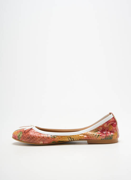 Ballerines bout rond talon plat jusqu'à 3cm orange BELLA STORIA femme
