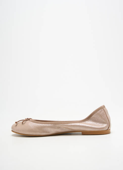 Ballerines tissage satiné talon plat jusqu'à 3cm beige REQINS femme